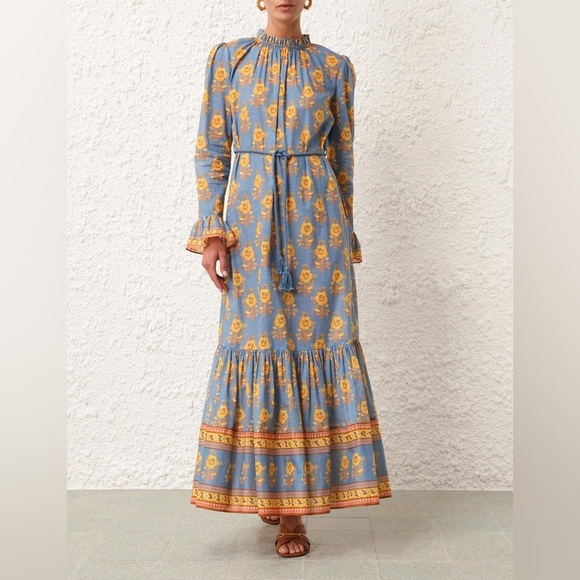 ZIMMERMANN Junie Ruffled Cotton Maxi Dress - Picture 2 of 16